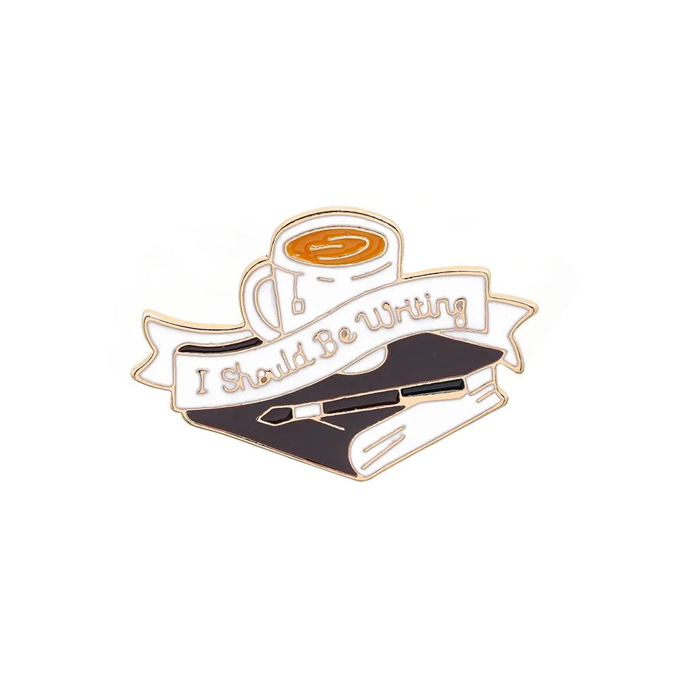 Coffee Collection Enamel Pin for Barista Vintage Rose Tea Latte Americano Brooches Coffee Machine Mini Coffee Bean Badge Jewelry
