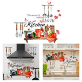 Restaurant Title Kitchen Wall Stickers Fun Design Cook Utensils Home Decoration Restaurant Description Features