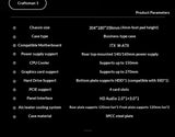 WJCOOLMAN Craftsman Series Small Chassis Home-Type Desktop Computer Supports M-ATX Motherboard - Compact Gaming PC Build