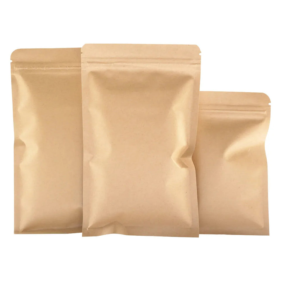 100pcs Silver Dumb Aluminum Foil Bags Heat Seal - Top Open Mylar Foil Bag Matte Surface Plastic Food Package Spices/Sauce Pouch