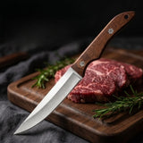 New Multi-Purpose Chef Knife Ultra-Sharp – Stainless Steel Ergonomic Wood Handle with Cover for Home & Commercial Cooking