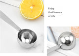 Stainless Steel Stand Tamper Spoon Tools 2 In 1 Coffee Scoop Portable Coffee Powder Measuring Scoops