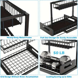 Organizer for Under The Sink on The Second Floor Featuring Sliding Drawers,Versatile Storage Rack for Bathrooms, Kitchens