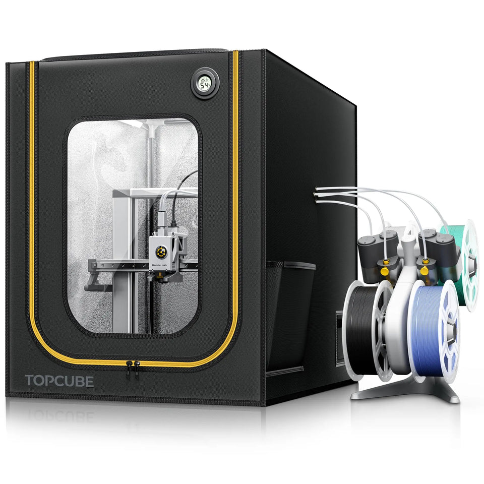 YOOPAI 3D Printer Enclosure For Bambu Lab A1/A1 mini Large Size Enclosure with LED Light Fireproof Waterproof Dustproof  Black