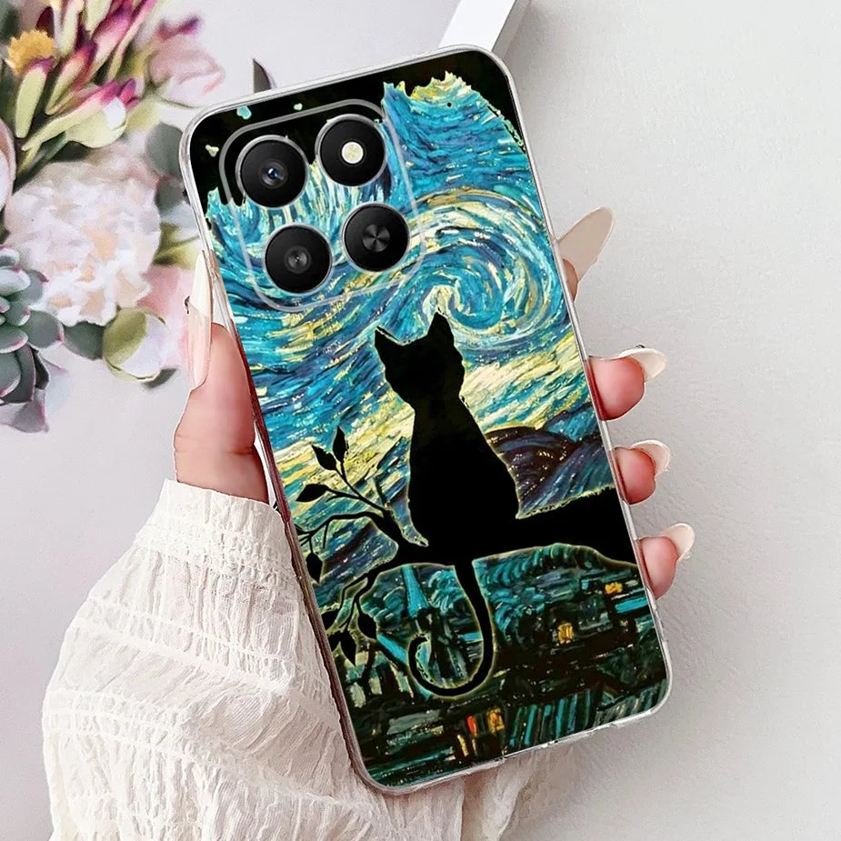 For Honor 400 Smart 5G Case LGN-NX1 Cute Cartoon Painted Cover Soft Slim Phone Case For Honor X7d HonorX7d Honor400 Smart Fundas