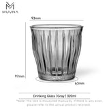 MUVNA Glass Coffee Cup 100ml 160ml 220ml 320ml Espresso Cups Coffee Accessories Anti-Scald Coffee Mugs Glass Transparent Gray