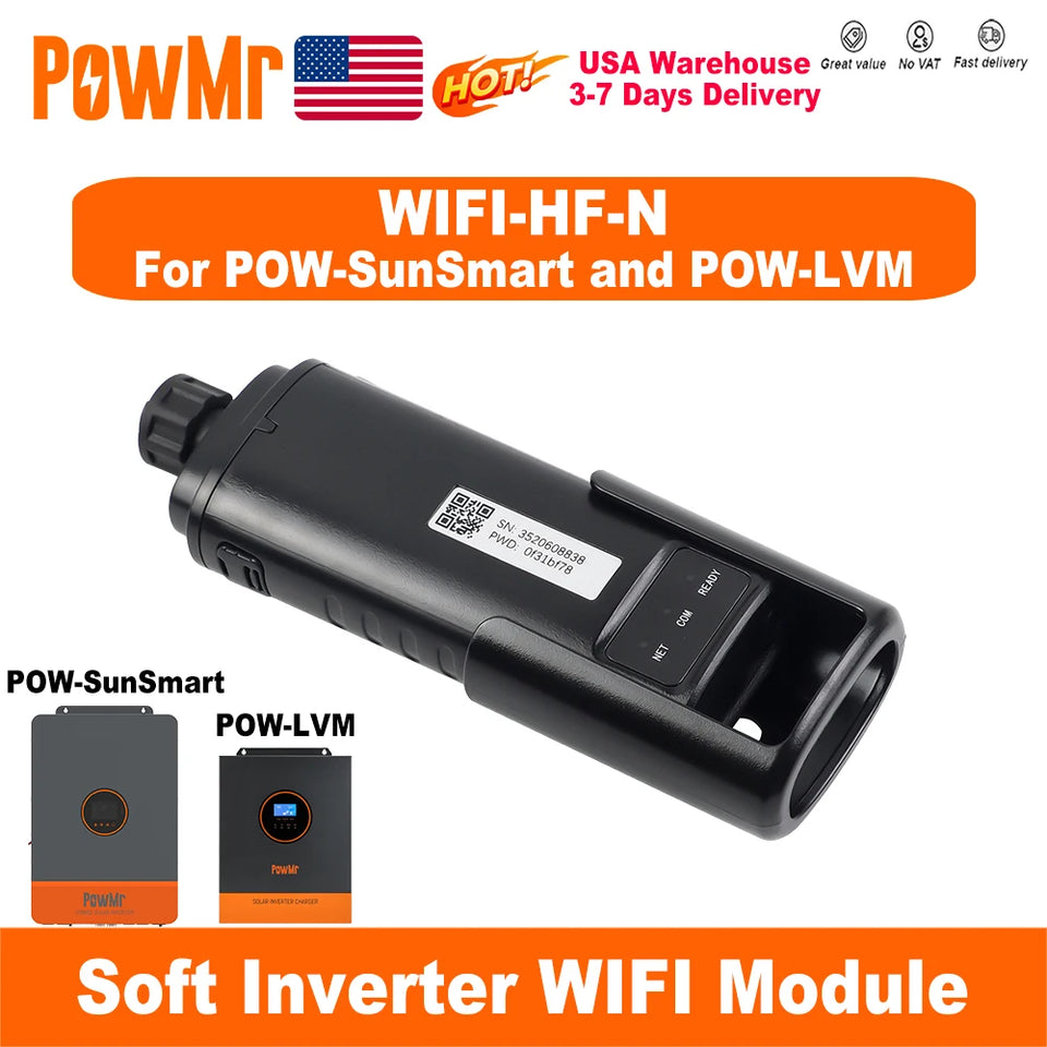 PowMr Wireless WIFI Module Use For POW 110VAC Hybrid Solar Inverter Can Update Data Five Minutes One Time Wireless Device