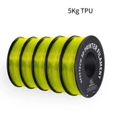 GEEETECH 5Rolls 3D TPU Flexible Filament TPU material 1.75mm Plastic Vacuum Packaging, Non-Toxic High Quality Safe,fast ship