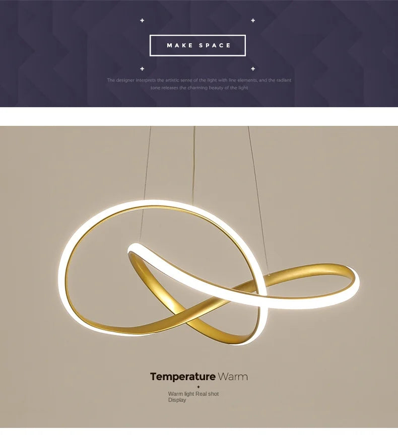 Personalized and Creative Clover Restaurant Pendant Light Nordic Modern and Minimalist Restaurant Hotel Art Bar LEDCeiling Light
