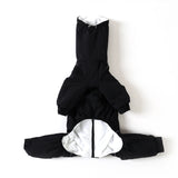 Winter 4-legged Windproof Cotton Jacket for Italian Greyhound Warm High Neck Adjustable Sweatshirt for Whippet Greyhound to 25KG