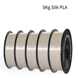 GEEETECH 5 rolls 3D Silk PLA Filament 1Kg/roll 1.75mm Spool Wire For 3D Printer Material,Safety, Vacuum packaging, special color