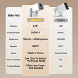 ThundeaL HD Mini Projector TD80 Pro Full HD 1080P 4K Video WIFI Android Portable Projector TD80Pro Home Theater Cinema PK TD80W