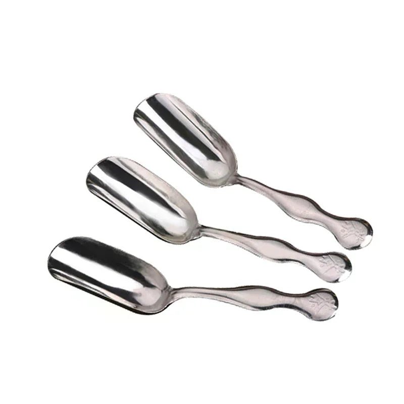 Stainless Steel Long Handle Teaspoon Measuring Shovel Spoon Vintage Loose Leaf Tea Scoop Coffee Bean Scooper Kitchen Sugar