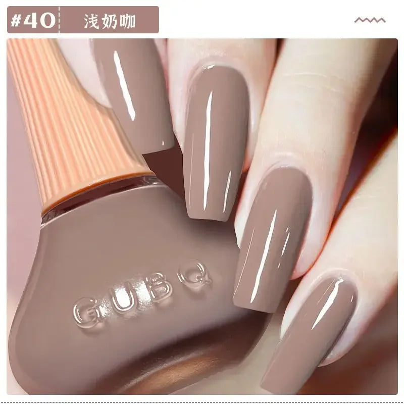 New Oily Gel Nail Polish Glitter Sparking Autumn Winter Milk Coffee Color Varnish No Bake Quick Dry Nail Art Salon Nail Polish