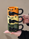 Cup Cat Stacking Cup Creative Mark Cup Drinking Cup For Guests Home Set Handle Ceramic Coffee Cup