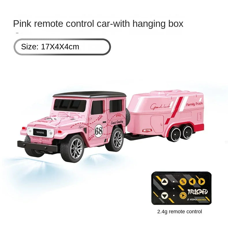 J40Small Mini Remote Control Alloy Birthday Gift Toy Car Model with Lights and Hanging Box for Boys