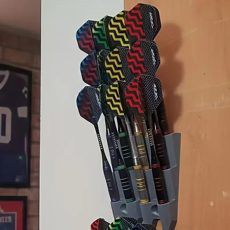 Wall-Mounted Dart Display Bracket Holds Wall Mount Holds 9 Darts Sturdy Polypropylene For Home Game Room Gift For Players