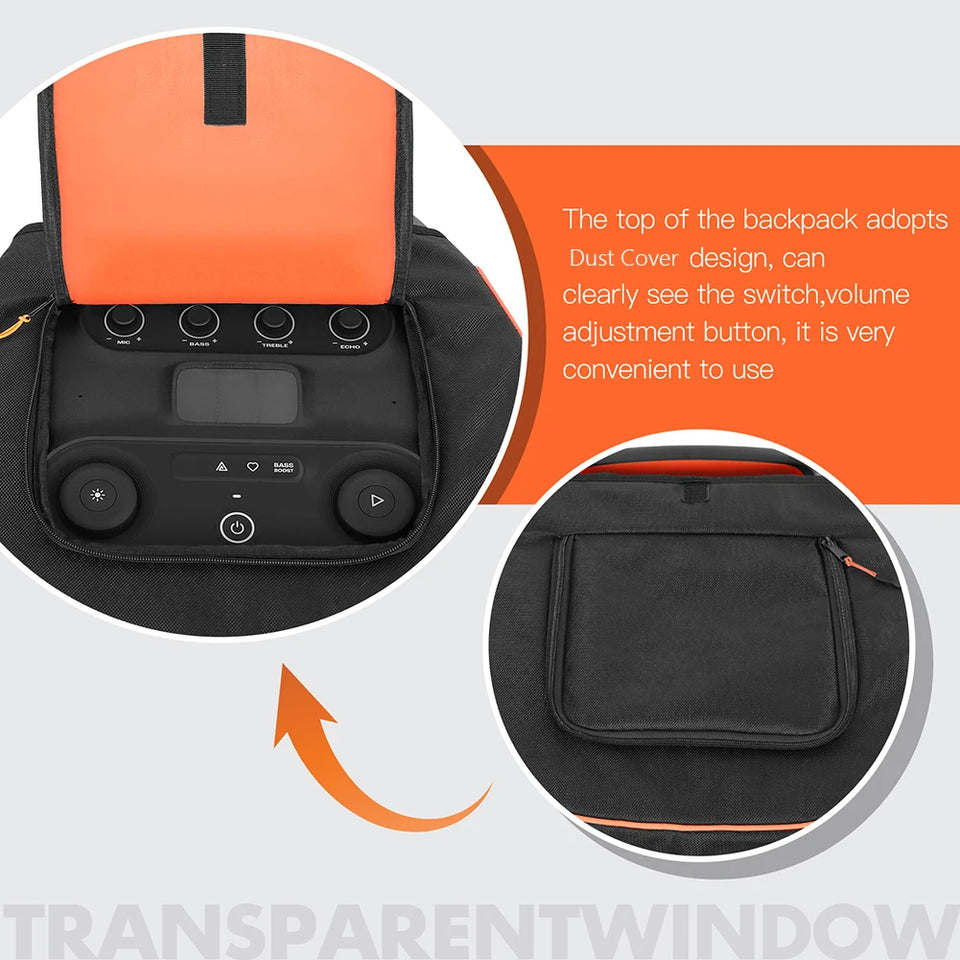Dust Case Waterproof Speaker Case Slip Sleeve Nylon Fabric Multifunction Bag with Side Storage Pocket for JBL Partybox