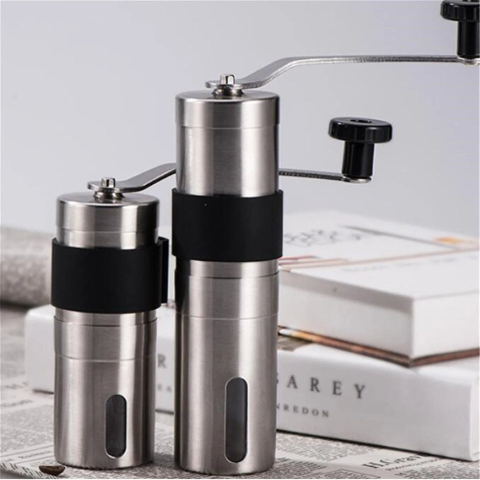 Steel Manual Coffee Grinder S/L Portable Travel Camping Coffee Bean Grinder