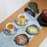 Leaf Tea Coasters Non-slip and Heat Insulation Hot Pads Waterproof Slip Resistant Cup Pad Table Protector Kitchen Tableware Set
