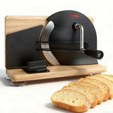 Adjustable Manual Bread Cutter Hand Crank Ergonomic Bread Slicing Cutter for Commercial Bakery Shop & Home Baking Daily Use