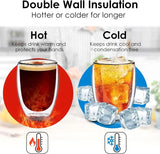 1/3pcs Glass Coffee Cup Transparent Double Walled Glass Heat-resistant Milk Juice Tea Cup Kitchen Bar Party Drinkware Gift Set