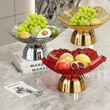 Hot Sale Luxury Transparent Display Plate for Fruits And Sweets Clear Glass Tray for Home Living Room Coffee Table Decoration