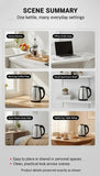 Electric Kettle 304 Stainless Steel Durable Portable Water Boiler Pot Fast Boil for Home During  Electric Water Kettle for Home