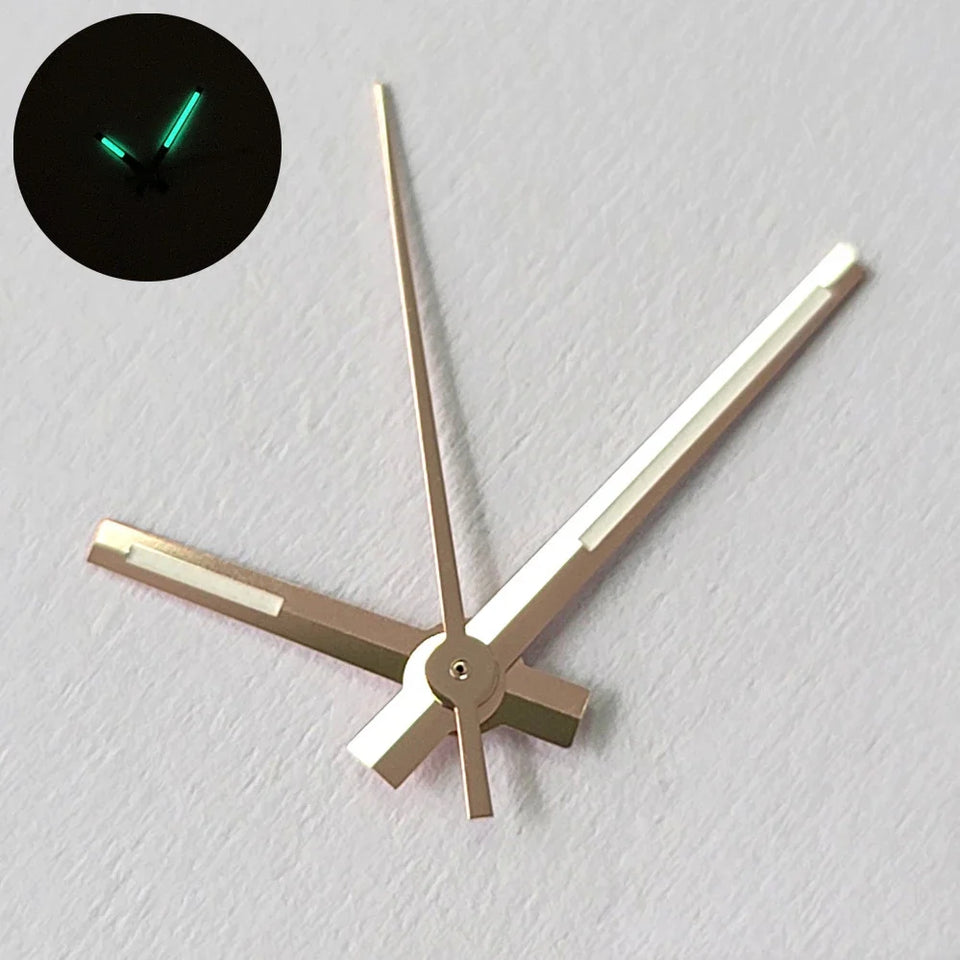 NH35 Hands Rose Gold Silver Gold Watch Hands Green Luminous For NH35/NH36/4R/7S Movement Watches Pointers