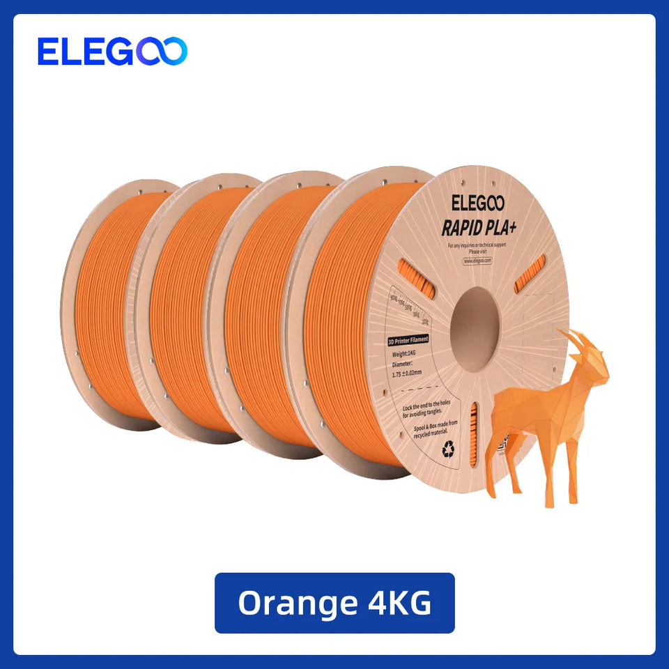 ELEGOO RAPID PLA+ Filament 1.75mm, 3D Printer Filament, Support 30-600mm/s Printing Speed, Compatible with Most FDM 3D Printers
