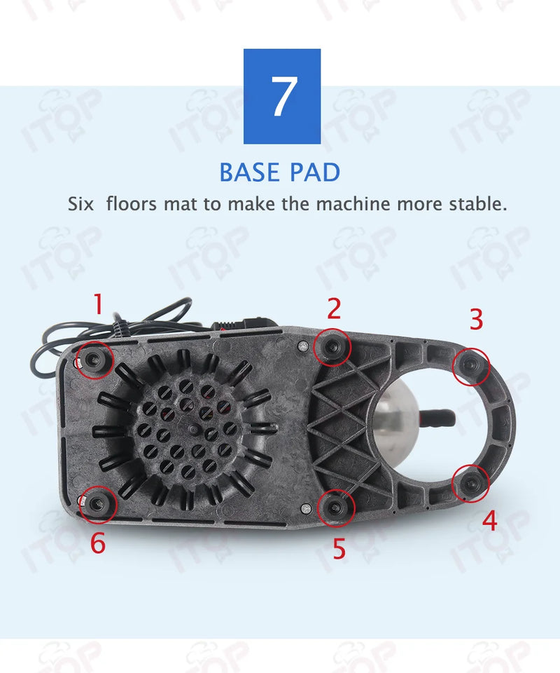 ITOP Ice Crusher Small Commercial Ice Shaver Stainless Steel Shaved Ice Machine Snow Cone Maker