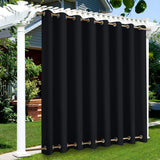 Patio Outdoor Curtain Waterproof Thermal Insulated Double Grommets Sun Block Windproof Window Curtains For Garden Drapes Porch