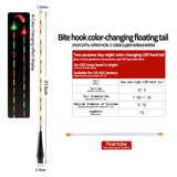 1PC LED Gravity Sensor Float Tail+1 Tube LED Light Buoy Color Change Tail Luminous Ocean Electric Fishing Tackle Accessories
