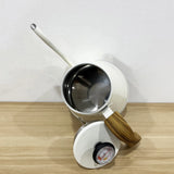 1.2L Pour Over Coffee Kettle - 304 Stainless Steel, Long Spout with Temperature Control, Suitable for Open Flame & Tea Brewing