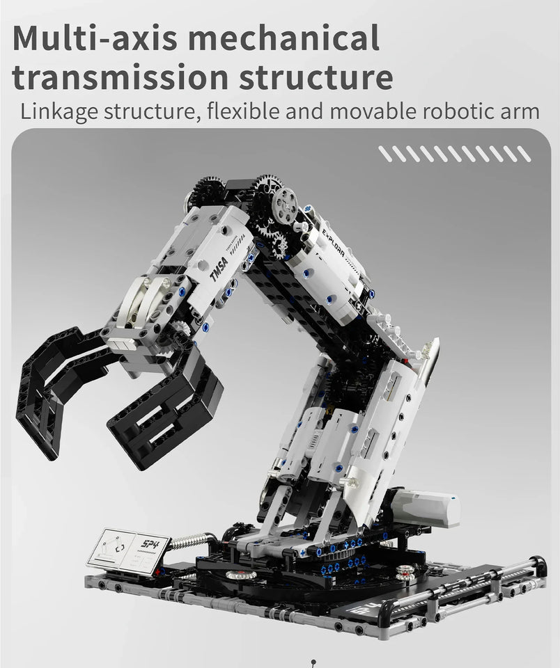 1029PCS Robotic Arm Building Blocks Set Remote Mechanical Arm Model Bricks Desktop Decoration Diy Toys For Boys Holiday Gifts