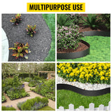VEVOR Landscape Edging 10 inch Depth 60ft Total Length Recycled HDPE Coiled Terrace Board Flexible Bender Border for Landscaping