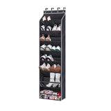Multi-pockets Wall Storage Bag Large Over Door Hanging Shoe Organiser Behind Doors with 4 Metal Hooks Shoes Rack Storage Bags