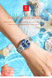 POEDAGAR Fashion Ladies Watch Waterproof Luminous Date Week Watch for Woman High Quality Stainless Steel Women's Quartz Watches