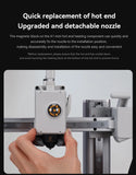 Hotend Kit For Bambu Lab A1/A1 Mini Fast Speed Hot End Assembly 0.2/0.4/0.6/0.8mm Hardened steel Nozzle 3D Printer Part