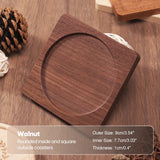 Wood Coasters for Drink Beech Coasters Heat Resistant Round Non-slip Pad Cup Coasters Tea Coffee Cup Pad for Home Table Kitchen