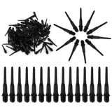 100PCS Durable Soft Tip Points Needle Replacement Set For Electronic Dart Black Wear-resistant Durable Soft Plastic Black Tips
