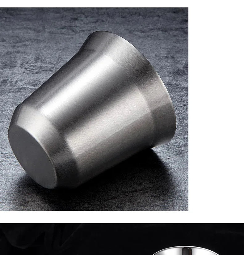 Double Wall Stainless Steel Coffee Mug 80ml/160ml Portable Cup Travel Tumbler Coffee Jug Milk Tea Cups Office Water Mugs