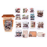 30-Sheet Vintage Coffee Theme Sticker Pack, Retro Coffee Culture Designs & Crisp Details, Perfect for Journal Embellishment