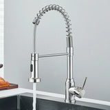 Pull Down Kitchen Faucet Sing Handle Hot Cold Water Mixer Tap 360° Swivel Dual Function Nozzle Kitchen Sink Tap Crane
