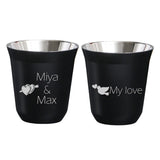 Custom Name Stainless Steel Espresso Cups Double Wall Insulated Cups Demitasse Cups Coffee Cup For Drinking Coffee, Gift for Him