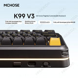 MCHOSE K99 V3 Mechanical Keyboard Tri-Mode Wireless ARGB Control Knob 10000mAh Dual 8K 0.125ms Hot-Swappable Custom Game Keyboar