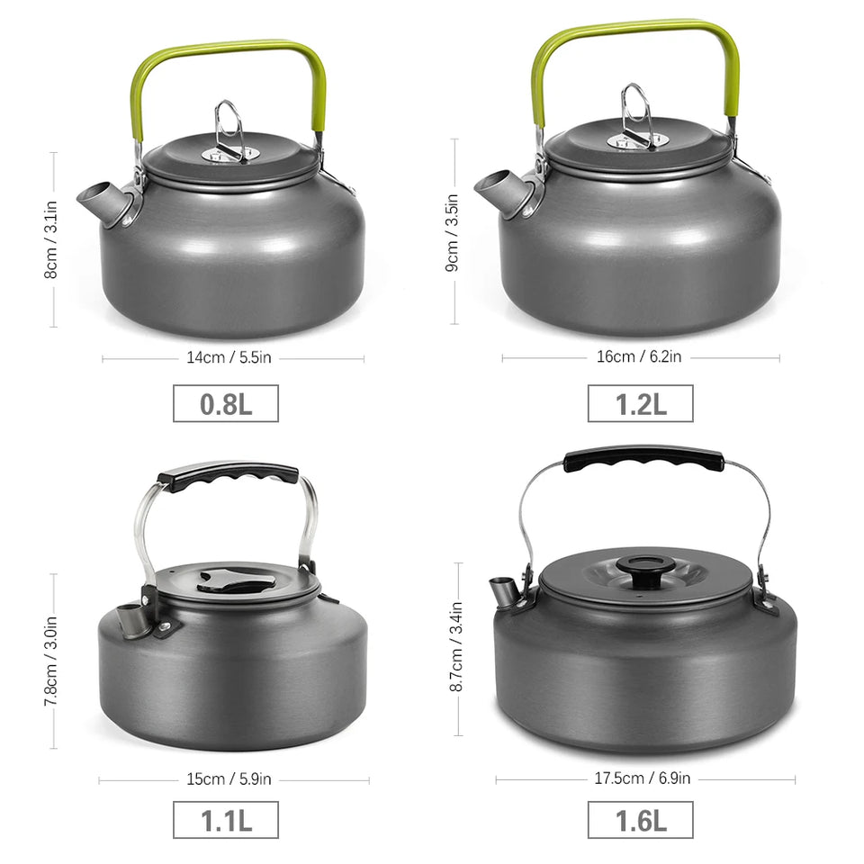 Portable Outdoor Water Kettle Water Pot Teapot Coffee Pot Indoor Aluminum Alloy Tea Kettle Outdoor Camping Hiking Picnic Pot