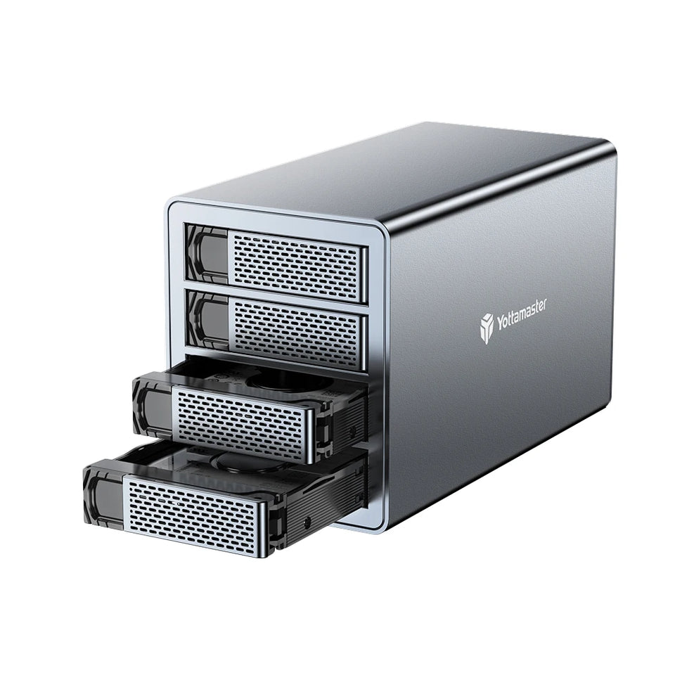 【Free Local Warehouse!】Yottamaster 150W External Hard Drive Enclosure 2.5"3.5" SATA HDD SSD Enclosure RAID Hard Drive Storage