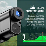REVASRI 1000Yards Golf Rangefinder, 6x Magnification , Flag-Lock Vibration, and Slope-Compensated Distance Function for Golfers