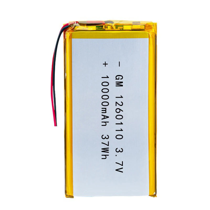 High Qulity 3.7V 10000mAh 1260110 Rechargeable Polymer Batteries Lipo Li-Po For Toy Power Bank GPS Laptop Camping Lights Diy